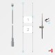 2x A4 Ceiling / Floor Rod Display Set (Landscape)