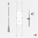 2x A4 Ceiling / Floor Rod Display Set (Portrait)