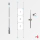 3x A4 Ceiling / Floor Rod Display Set (Portrait)