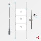 3x A3 Ceiling / Floor Rod Display Set (Landscape)