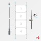 4x A3 Ceiling / Floor Rod Display Set (Landscape)