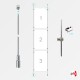 3x A3 Ceiling / Floor Rod Display Set (Portrait)