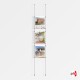 3x A4 Ceiling / Floor Rod Display Set (Portrait)