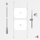 2x A2 Ceiling / Floor Rod Display Set (Landscape)