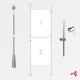 2x A2 Ceiling / Floor Rod Display Set (Portrait)