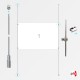 1x A1 Ceiling / Floor Rod Display Set (Landscape)