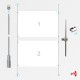 2x A1 Ceiling / Floor Rod Display Set (Landscape)