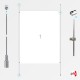 1x A0 Ceiling / Floor Rod Display Set (Portrait)