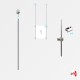 1x A4 Ceiling Rod Display Set (Portrait)