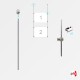 2x A4 Ceiling Rod Display Set (Landscape)