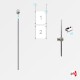 2x A4 Ceiling Rod Display Set (Portrait)