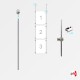 3x A4 Ceiling Rod Display Set (Portrait)