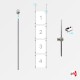 4x A4 Ceiling Rod Display Set (Portrait)