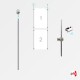 2x A3 Ceiling Rod Display Set (Portrait)