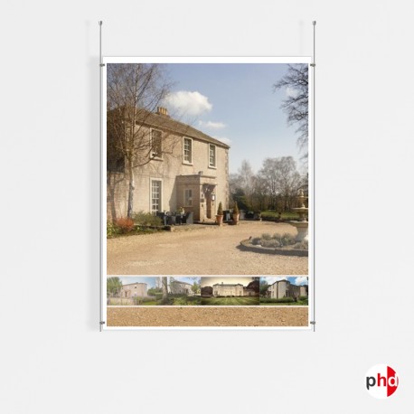 1x A0 Ceiling Rod Display Set (Portrait)