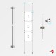 3x A4 Wall / Wall Rod Display Set (Portrait)