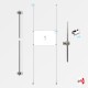 1x A3 Wall / Wall Rod Display Set (Landscape)