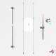 1x A3 Wall / Wall Rod Display Set (Portrait)