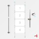 4x A3 Wall / Wall Rod Display Set (Landscape)