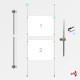 2x A2 Wall / Wall Rod Display Set (Landscape)