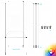 1x Shelf, Glass Rod Shelving Display Kit
