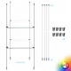 2x Shelf, Glass Rod Shelving Display Kit