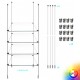 4x Shelf, Glass Rod Shelving Display Kit