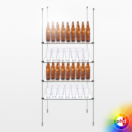 Suspended Bar Shelving Beer Bottle Storage