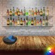 Floating Glass Bar Shelves, with Cables