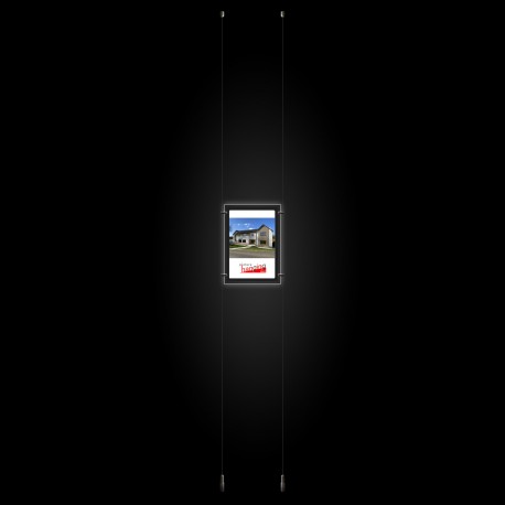 A4 LED Display Pocket & Ceiling to Floor Kit (Ready to Use / Complete System)