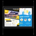 A0 LED Display Pocket & Ceiling-to-Floor Kit (Rod System / Ready to Use)