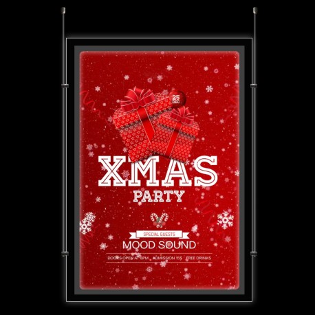 A0 LED Display Pocket & Ceiling Hanging Kit (Rod system / Ready to Use)