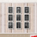 Suspended WHITE Chalkboard Menu Hanging Kit (Ceiling-to-Floor)