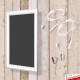 Suspended WHITE Chalkboard Menu Hanging Kit (Ceiling-to-Floor)
