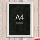 Suspended WHITE Chalkboard Menu Hanging Kit (Ceiling-to-Floor)