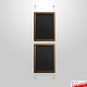 Wall-to-Wall Chalk Writing Board Hanging Kit (Cable Display)