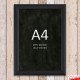 Wall-to-Wall BLACK Chalk Writing Board Hanging Kit (Cable Display)