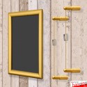 Wall-to-Wall GOLD Chalk Writing Board Hanging Kit (Cable Display)