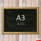 Wall-to-Wall GOLD Chalk Writing Board Hanging Kit (Cable Display)
