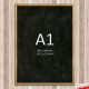 Wall-to-Wall GOLD Chalk Writing Board Hanging Kit (Cable Display)