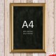 Wall-to-Wall GOLD Chalk Writing Board Hanging Kit (Cable Display)