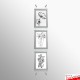 Silver Snap Frame & Wall Cables Kit A4