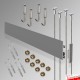 Long Cliprail Max Kit, 3m Picture Rails & Hooks Set (Gallery System For Walls)