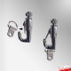 White Moulding & Self-Locking Captain Hook Security Kit