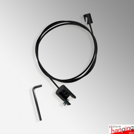 All Black Panel Hanging Kits for Jrail Crail Prail Black Picture Rails