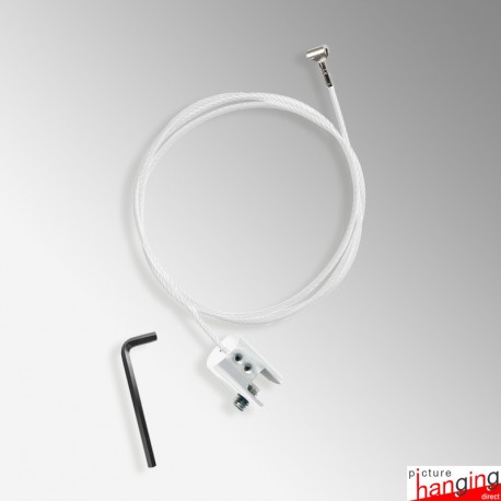 All White Panel Hanging Kit for Cliprail White Picture Rails