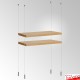Suspended Wooden Shelves Cable Kit, Ceiling-to-Floor (Fittings Only)