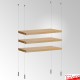 Suspended Wooden Shelves Cable Kit, Ceiling-to-Floor (Fittings Only)