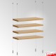 Suspended Wooden Shelves Cable Kit, Ceiling-to-Floor (Fittings Only)