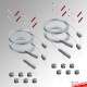 Cable Hanging Shelves Kit, Ceiling-to-Floor Cables For Shelving With Holes (Fittings Only)